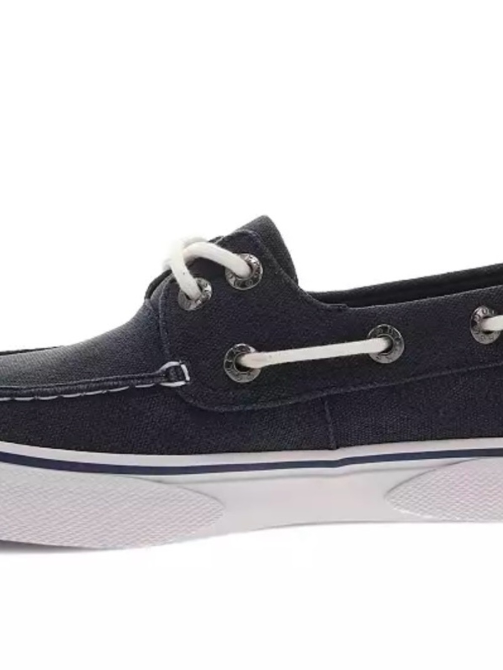 Dockers Navy Canvas Boat Shoes with White Laces - Picture 8 of 10